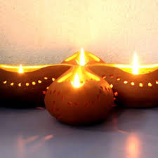 earthen wonder brown chirag 1 candle