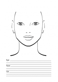 659 makeup face chart vector images