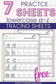 lowercase letter tracing a z worksheets