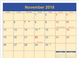 November 2018 Calendar Moon Phases