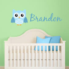 Personalized Boy Owl Wall Decal Wall