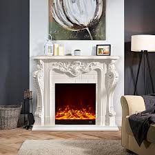 Solid Wood Electric Fireplace Mantel