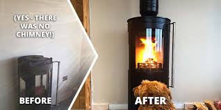fitting a wood burning stove in a