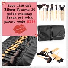 ellore femme makeup brush set for