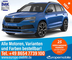 Given the ateca launched more than a year before the original karoq it could be some. Skoda Karoq Sportline 19 Vega D6 1 5 Tsi Act Opf 150 Promo Fahrzeugangebot Von Europemobile
