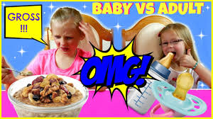 This abdl (adult baby diaper lover) lifestyle is very diverse! Baby Food Vs Adult Food Challenge Magic Box Toys Collector Youtube