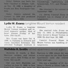 obituary for lycfia w evans the