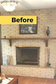 Diy Before And After Fireplace Remodel