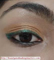 simple party wear gold eye makeup