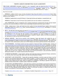 This lease contract may not be terminated during the lease period. Free North Carolina Rental Lease Agreement Templates Pdf
