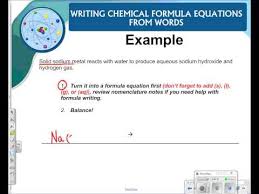 writing chemical equations from word