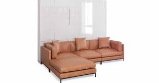 Leather Sectional Wall Bed Sofa
