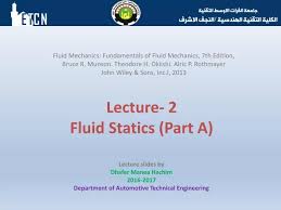 Ppt Lecture 2 Fluid Statics Part A
