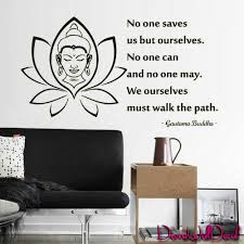 wall decal buddha quote statue indian