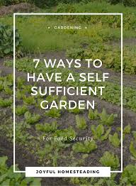 self sufficient gardening