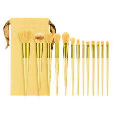 green bag set of 13 makeup brushes for