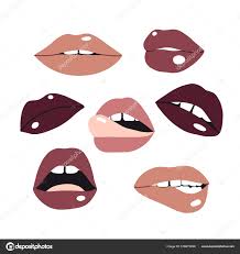 woman s lip set mouths expressing