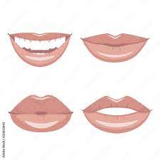woman lips broad smile