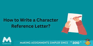 how to write a character reference letter