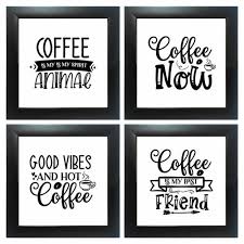 Black Polymer Coffee Quotes Wall Frame