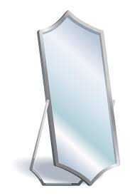 Home Floor Mirror Icon With Metal Frame