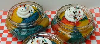 superman ice cream cupcakes in a jar
