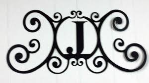 Iron Letter J Door Monogram Wall