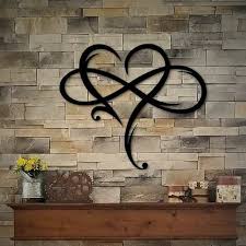 Infinity Heart Steel Wall Art Metal