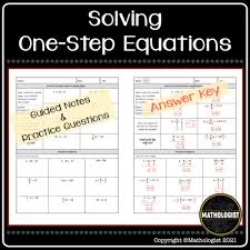 Solving One Step Equations Mini Lesson
