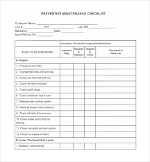 With the help of this log, anyone can easily track required information pertaining to; Free 27 Maintenance Checklist Templates In Pdf Ms Word Excel Apple Pages Google Docs