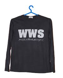Giordano Wws Printed Black Cotton T Shirt For Men