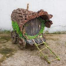 Repurposed Tin Can Fairy Gypsy Wagon