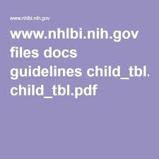 Www Nhlbi Nih Gov Files Docs Guidelines Child_tbl Pdf