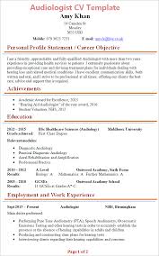 Cv template pdf example how to format and structure your cv your cv profile Audiologist Cv Template Tips And Download Cv Plaza