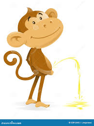 Cheeky Monkey Takes the Pee Stock Vector - Illustration of mischief,  naughty: 33812642