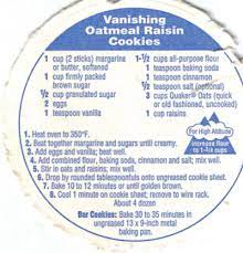 vanishing oatmeal raisin cookies recipe