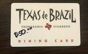 Texas de brazil is a very unique experience, but is very pricey. Texas De Brazil Gift Card Cute766