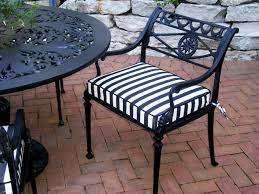 Black And White Striped Outdoor Chair