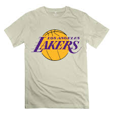 The los angeles lakers 2020 nba champions logo features a black shield on a yellow rectangle, within the shield is the larry o'brien trophy, the lakers logo at the bottom, and 17 stars. Amazon Com Jiuzhou New Design La Lakers Logo Tshirt Men S Tshirts Size Xxl Natural 6464304594063 Books