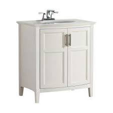 D bath vanity in sequoia with granite vanity top in black with 1,445 reviews and the home decorators collection hampton harbor 45 in. Winston Rounded Front 30 In W Vanity In Soft White With Quartz Marble Vanity Top In Whit Single Sink Bathroom Vanity Marble Vanity Tops Single Bathroom Vanity