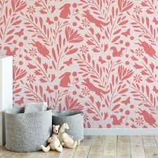 Forest Pattern Wall Stencil Large