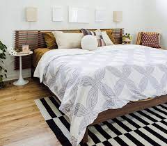 bedroom rug placement layout size