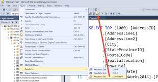 export data from ssms query to excel