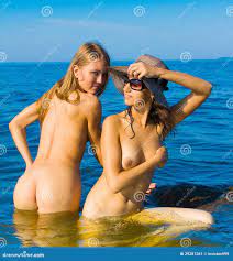 Best Friends Naked before Camera Stock Image - Image of glamor, calm:  29281261