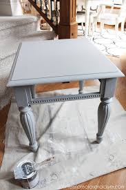 Grey White Painted Side Table