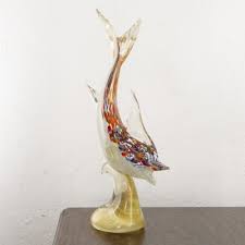 Sculpture Fish On A Murano Glass Base
