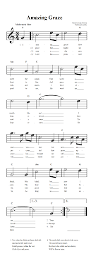 The music note names are written in above each note to speed up your learning process. Amazing Grace Beginner Sheet Music With Chords And Lyrics