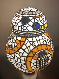 Bb8 Stained Glass Desk Lamp By