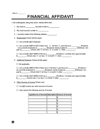 An affidavit is a type of verified statement or showing. Financial Affidavit Template Create A Free Financial Affidavit