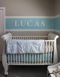 stripe w name baby boy room nursery
